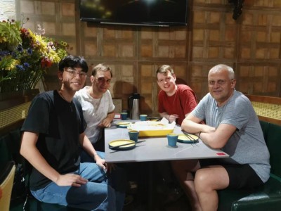 Celebrating a successful triple PhD defense of Dr. Arsenii Portniagin, Dr. Aaron Doering, and Dr. Shixun Wang | August 2023
