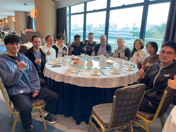 Group photo during the farewell dinner with Dr. Ye Wu